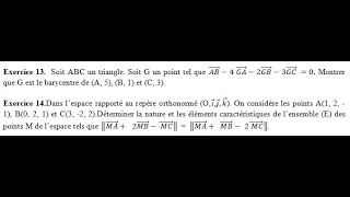 Le barycentre et la formule de Chasles Ex 13 et 14 Série I de TD dalgèbre I SMPC [upl. by Araek]