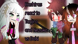 •Hashiras react to Tanjiro and Nezuko vs Daki• Part 1 [upl. by Htevi]