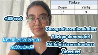 TYT Türkçe’de 35 net nasıl yapılırSoru bankası ve deneme önerileriYKS tavsiyeler [upl. by Adnawed354]