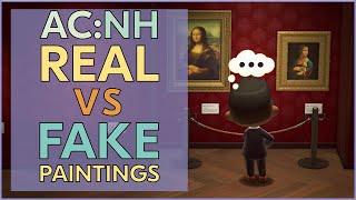 REAL VS FAKE PAINTINGS IN ANIMAL CROSSING NEW HORIZONS [upl. by Drucie118]