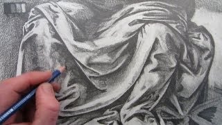 How To Draw Fabric Folds Drawing based on Leonardo da Vinci [upl. by Ahsienat348]