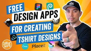 FREE TShirt Design Apps To Create Profitable Designs Start Your Print on Demand business for FREE [upl. by Ahseirej7]