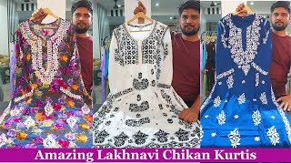 Lakhnavi Designer Kurti  Chikan Kurti  Lakhnavi Kurti Real Manufacturer [upl. by Petes588]