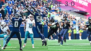 Seahawks are 3 0 after 24 3 win over Dolphins [upl. by Holleran448]