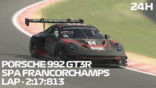 Iracing PORSCHE 992 GT3 R Spa Francorchamps 24H [upl. by Findlay]