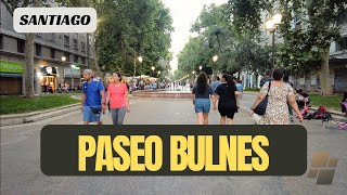 Paseo Bulnes en Santiago  Walking Tour santiagodechile chile [upl. by Nyrehtak]