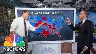 Steve Kornacki and Chuck Todd give an early look at the 2024 Senate map [upl. by Rowell719]