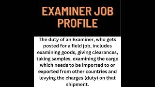 examiner job profile  examiner  cgl  ssc [upl. by Hubbard]