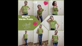 UNCINETTO MAGLIA VERDE PRATO [upl. by Jaquiss]