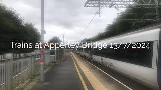 Trains at Apperley Bridge 1372024 [upl. by Ecitnirp]