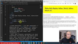 Phân biệt Inline Inline Block Block trong Css\Học html css người mớiunitopvn [upl. by Nosnaj]