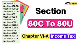 80C To 80U Deductions  Section 80C to 80U Deductions Explained  Deduction under section 80C to 80U [upl. by Niple489]