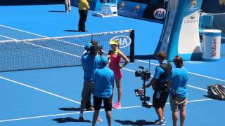 Genie Bouchard postmatch interview [upl. by Aliakam]