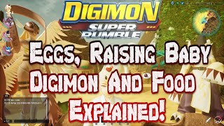 Digimon Super Rumble Mini Guide Eggs Food And Raising Baby Digimon Explained [upl. by Venterea]