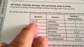 APBA Basic Game Fielding Calculations Example [upl. by Ettenav]