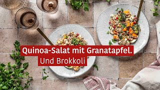 Rezept – QuinoaSalat mit Granatapfel und Brokkoli [upl. by Connett521]