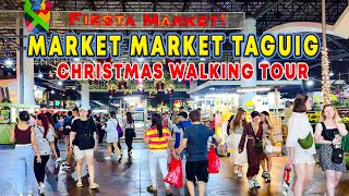 TAGUIG STREET FOODS in Market Market Mall BGC  Fiesta Market CHRISTMAS Night Walking Tour 2023 [upl. by Delinda208]