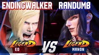 SF6 ▰ ENDINGWALKER Ed vs RANDUMB Manon ▰ High Level Gameplay [upl. by Hsreh]