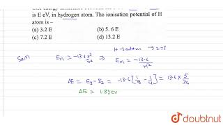 One energy difference between the states n  2 and n 3 is EeV in hydrogen atom The [upl. by Cohberg901]