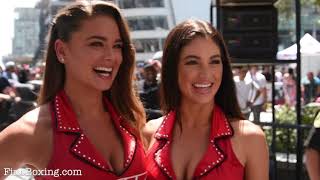 TECATE RING GIRLS PREDICT WHO WINS CANELO OR GENNADY GOLOVKIN [upl. by Mickey]