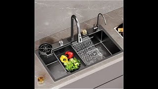 Unboxing fregadero cascada Inlet Kitchen Sink Faucet Integrated Large Single Stainless [upl. by Assirram]