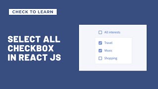 All Select Checkbox in React JS  In Hindi [upl. by Daloris973]