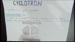 Cyclotron  Construction Working Principle Formulas Limitations [upl. by Yboj]