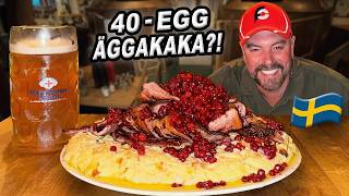 Over 97 of People Fail This 40Egg Äggakaka Swedish Egg Cake Challenge in Ystad [upl. by Eerrehs81]