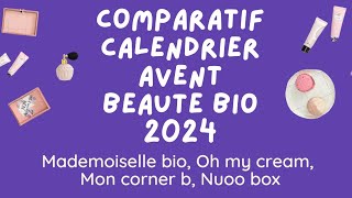 Comparatif Calendriers de lAvent  Beauté bio et naturelle [upl. by Kermy]