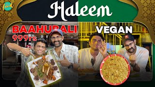 We tried Expensive ₹999 Baahubali Haleem Vs Vegan Haleem  Hyderabad  Chai Bisket Food [upl. by Josefa]