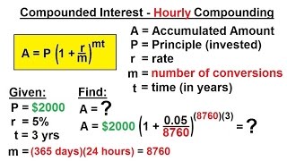 Business Math  Finance Math 6 of 30 Compound Interest  Hourly Compounding [upl. by Ricca]