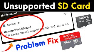 How To Fix Unsupported SD Card  Unsupported SD Card Ko Format Kaise Kare  Unsupported SD Card Fix [upl. by Tallbott]