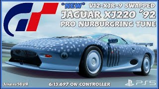 Gran Turismo 7  Swapped Jaguar XJ220 92 Pro Tune  Nurburgring  613697  V12XJR9 Engine gt7 [upl. by Ressler91]