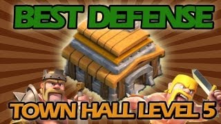 BEST Town Hall Level 5 Defense Strategy for Clash of Clans  Low Level Raiding Strategy [upl. by Hartmann]