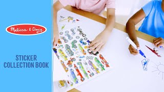 Melissa amp Doug Sticker Collection Book 500 Stickers  Dinosaurs Vehicles Space and More [upl. by Deanna]