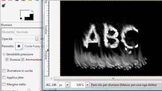 tutorial Burning words with gimp  scritte di fuoco con gimp [upl. by Aettam]