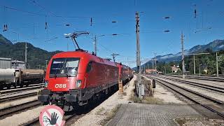 Einfahrt des Güterlokzug GLZ 88371 am 27082024 in Bludenz [upl. by Eidak]