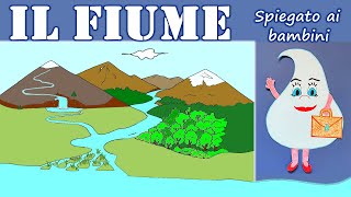 🏞 IL FIUME spiegato ai bambini Lezione di Geografia 🌍 [upl. by Ailbert]