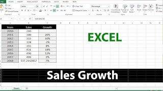 How to Calculate Sales Growth in Excel [upl. by Manson565]