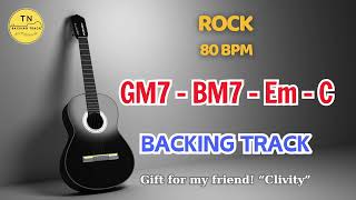 Rock BACKING TRACK G Major  80 bpm  TN Backing Track [upl. by Dayle346]