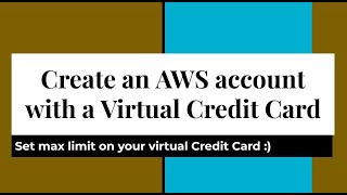 How to Create an AWS Account with Virtual Credit Card  No Credit Card is Not Possible [upl. by Appilihp]