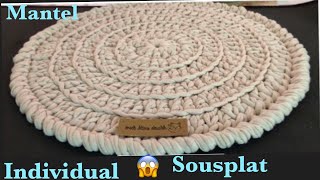 Super Fácil de Hacer Mantel Individual  Sousplat Placemat Paso a Paso [upl. by Aham693]