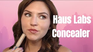 Haus Labs Triclone Skin Tech Hydrating  DePuffing Concealer Review [upl. by Fayola]