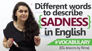 English lessons  Different words to describe sadness in English  English Vocabulary Lesson [upl. by Jules899]