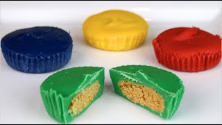 DIY Rainbow Peanut Butter Cups [upl. by Nima]