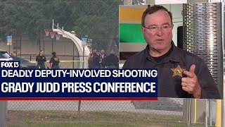 Grady Judd press conference on deadly deputyinvolved shooting [upl. by Juxon]