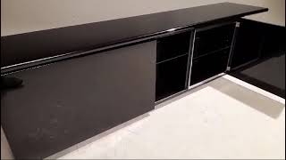 Credenza Sheraton Acerbis laccata nera anni 701970s black lacquered Sheraton Acerbis sideboard [upl. by Irami100]