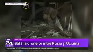 Ucrainenii au atacat cu drone o bază aeriană din Rusia [upl. by Airad143]