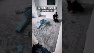 SUPER FAST CARPET FITTING carpet fitting flooring home homeimprovement diy shorts [upl. by Lidaa]