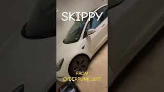 Swapped out Delamain for Skippy tesla cyberpunk2077 cyberpunk model3 teslamodel3 [upl. by Esserac]